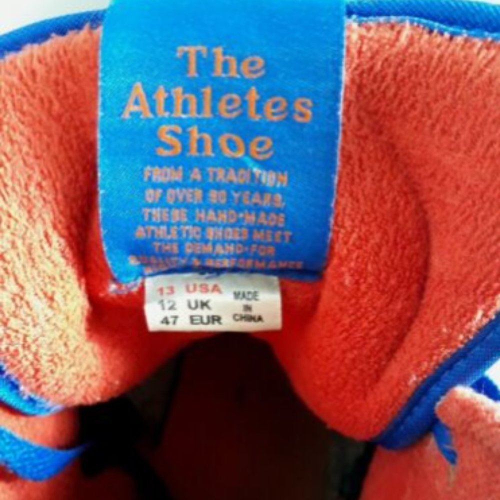 Reebok Vintage 1980's High Top Mens Suede Blue Orange Basketball Shoes Size 13 - Picture 11 of 12